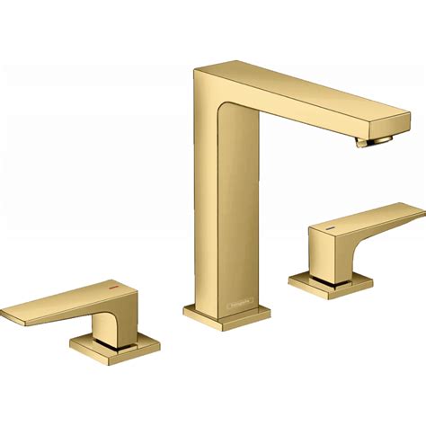 Змішувач Metropol 160 для умивальника на 3 отвори, Polished Gold Optic ...