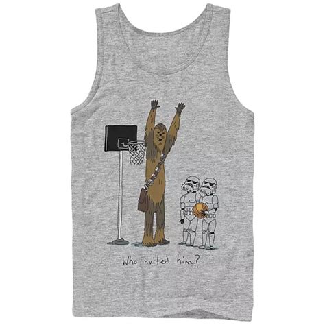 Men's Star Wars Basketball Chewbacca Vs Stormtrooper Graphic Tank Top