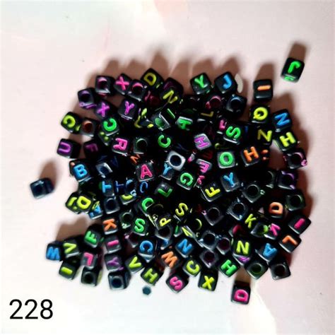 Arteria. Alphabet Beads: Black Cubes
