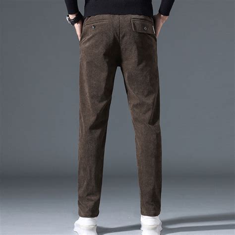 Contrast Label Corduroy Pants // Brown (33) - Amedeo Exclusive Corduroy ...