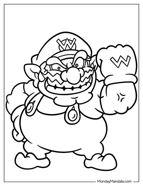 Evil Mario Coloring Pages 的图像结果