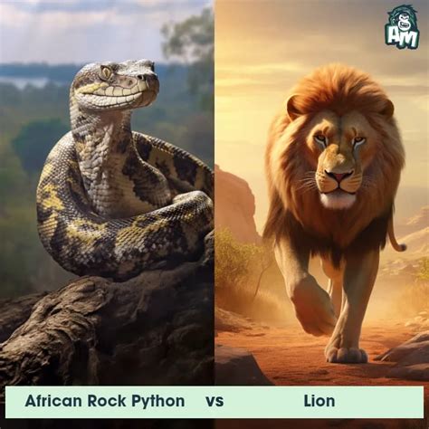 African Rock Python vs Lion 的图像结果
