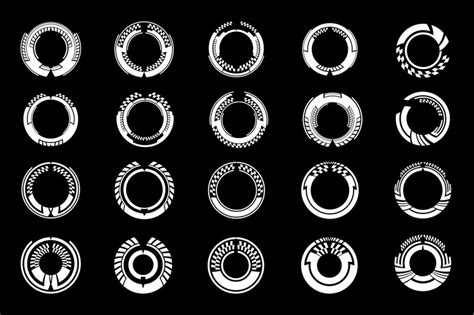 Abstract futuristic cyberpunk sci fi interface element circle hud ...