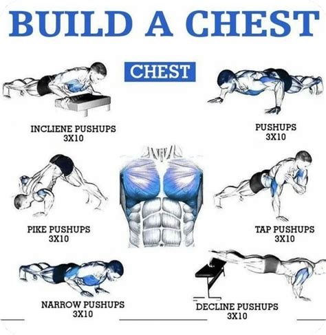 Chest Workout No Equipment | Upper Body Workout For Men No Equipment ...