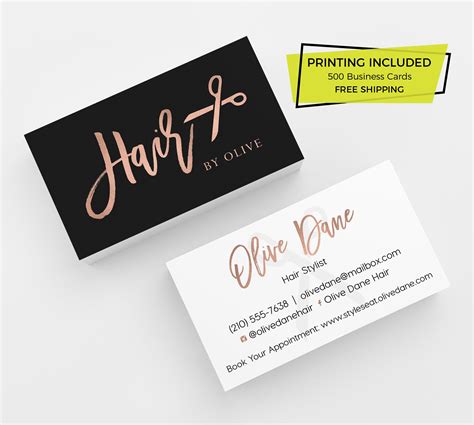 Hair Stylist Business Cards 的图像结果