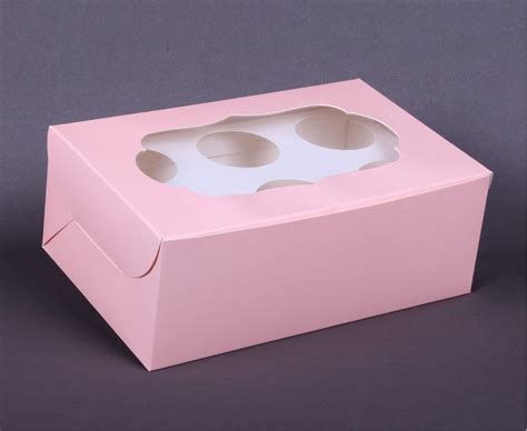 6 Cupcake Box Peach (6" X 9.5" X 3.5")– Rama Packaging