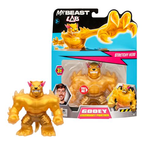 MRBEAST LAB, Action Figure, Legendary Panther, 4.5" Stretchy Hero ...