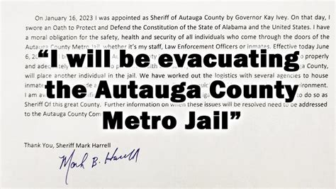 Autauga County Sheriff evacuates jail, says county commission must ...