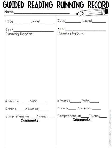 Image result for Running Record Example Guided Reading