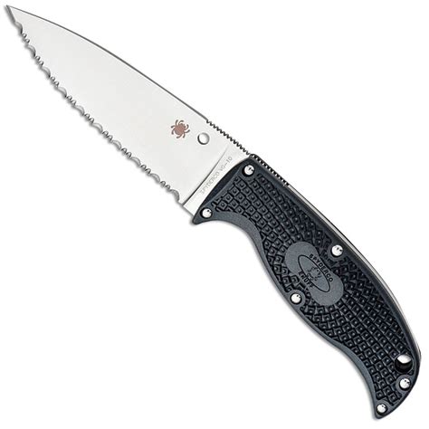 Spyderco Enuff 2 Fixed Blade Knife, SpyderEdge VG 10 Leaf Point Blade ...