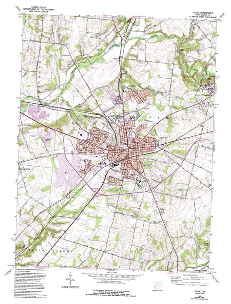 Xenia topographic map 1:24,000 scale, Ohio
