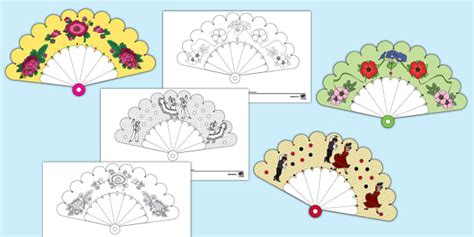 Hoja de colorear: Abanico de feria
