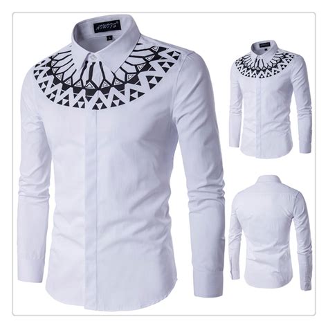 Designer Shirts Men Hight Quality 2017 Fashion Printing Shirt Long ...