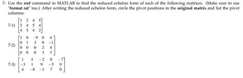 Image result for Rref in MATLAB