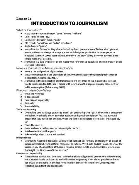 Image result for Journalism Lessons