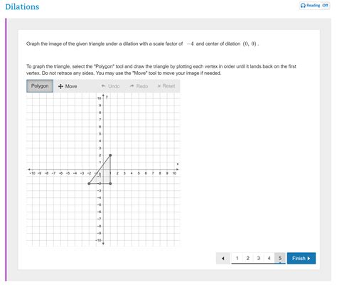 Dilations Reading Off Graph the image of the given triangle under a ...