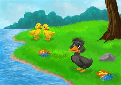 ArtStation - The ugly duckling illustration