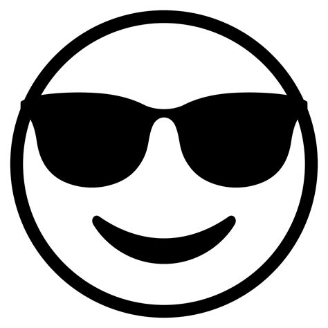Smiling face with sunglasses emoji clipart. Free download transparent ...