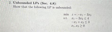 Image result for Unbounded LP Model