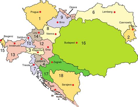 1900 Map Of Austria Hungary