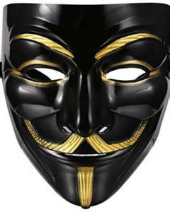 DEZYEN Black vendetta party mask party mask(black gold) Party Mask ...