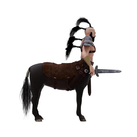 Centaur greek mythology creature half man half horse isolated model ...