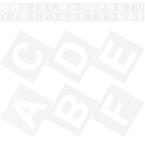 36 Pcs Alphabet and Number Stencils for Crafts, Painting, Spray Paint ...