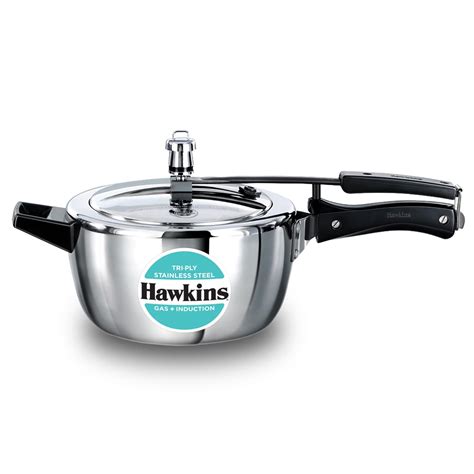 Buy Hawkins 3.5 Litre Triply Stainless Steel Pressure Cooker, Inner Lid ...