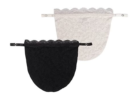 Buy SHNORA Cotton Nylon Lace Cami Slip Cleavage Cover Bra Insert - Pack ...