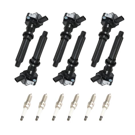 JC Whitney 6-Piece Ignition Coil & 6-Piece Iridium Spark Plug Kit – Fits Hyundai Palisade, Kia Telluride, Sorento, Sedona, Cadenza, Genesis G80 – 3.3L/3.8L V6