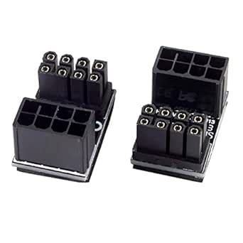 cablecc ATX 8Pin Female to 8Pin Male 180 Degree AngledPower Adapter for ...