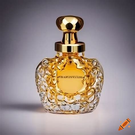 Elegant perfume bottle with intricate design on Craiyon