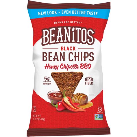 Beanitos Chipotle BBQ Black Bean Chips, 6 oz, (Pack of 6) - Walmart.com