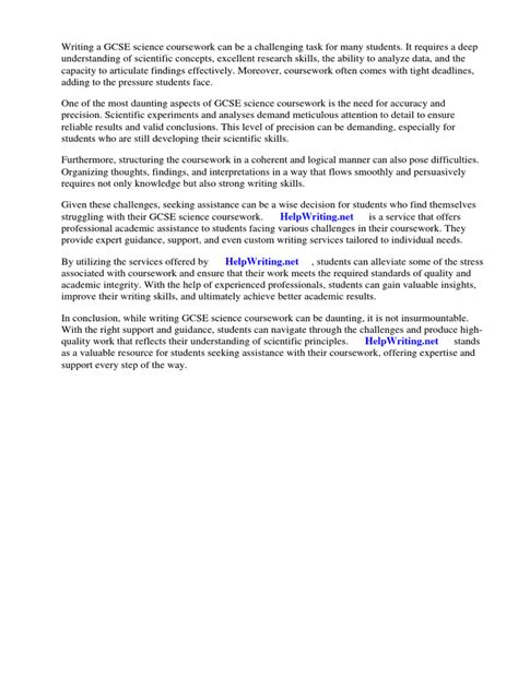 Image result for GCSE Coursework Examples W5