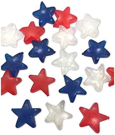 Buy Reusable Ice Cubes - Red White and Blue Stars - Patriotic Colored ...
