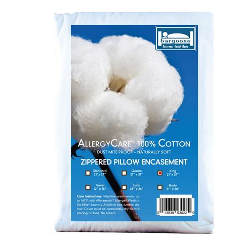 Buy Bargoose Home Textiles King, AllergyCare 100% Cotton, Dust Mite ...