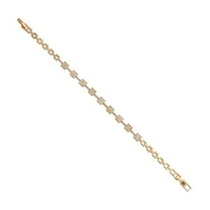 Buy KUSHAL'S Fashion Jewellery White Gold Polished Zircon Bracelet With ...