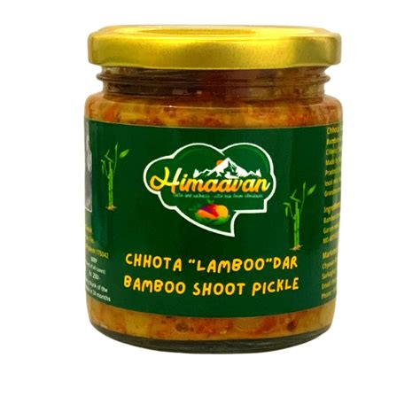 Chhota Lamboodar - Bamboo shoot pickle - 175 grams - no artificial ...