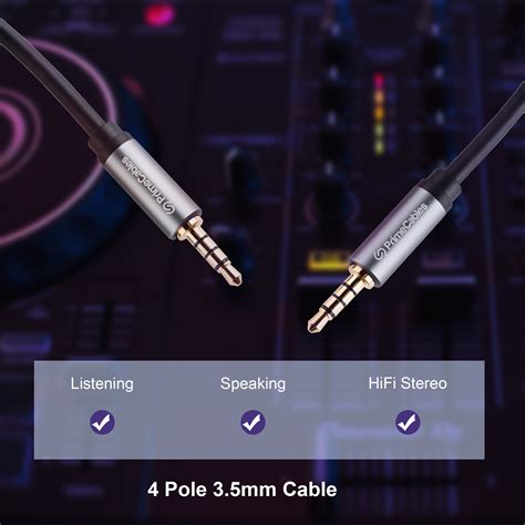 Summit Series 3.5 mm 4-pole male to male HIFI Stereo TRRS Jack Audio ...