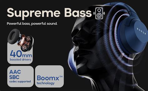 Boult Newly Launched Flex Over Ear Bluetooth Headphones with 80H ...