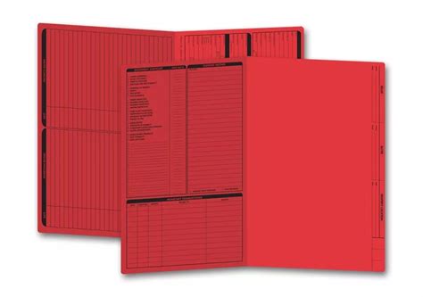 Red Left Panel List Legal Size Real Estate Folder - 286R
