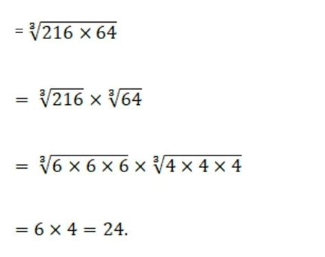 cube root of 64×216 =cuberoot 64×cuberoot216 - Brainly.in