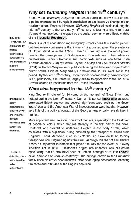 Text Guide: Wuthering Heights by Emily Bronte – ATAR Notes