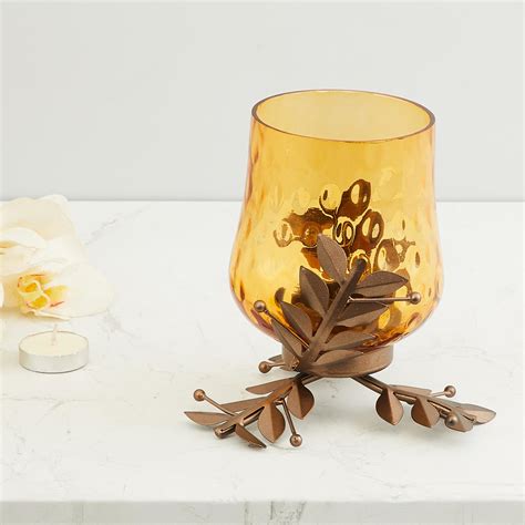 Buy Galaxy Textured Round Votive Holder with Metallic Stand from Home ...