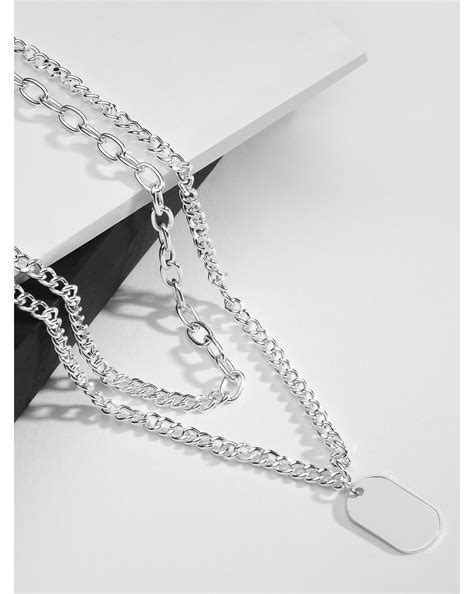 The Bro Code Silver Plated Dog Tag Layered Necklace for Men – toniq-fashion