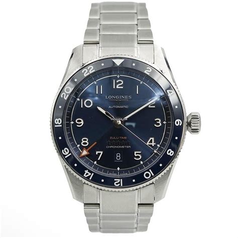 Longines Spirit Zulu Time GMT L3.812.4.93.2 Blue Dial 42mm B&P... for ...