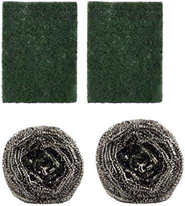 Brite Guard Polyester Scrub Pads and Steel Scrubbers Set (Pack of 4 ...