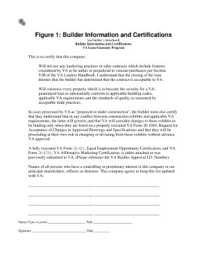 Figure 1 Builder Information And Certifications - Benefits Va - Fill ...