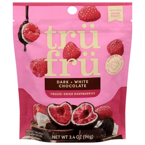 Tru Fru Freeze-Dried Dark + White Chocolate Raspberries (3.4 oz ...