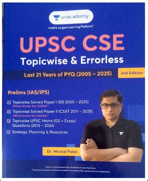 Unacademy UPSC CSE Topicwise and Errorless Last 21 Years of Prelims ...